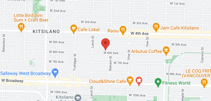 map of 2427 W 6TH AVENUE